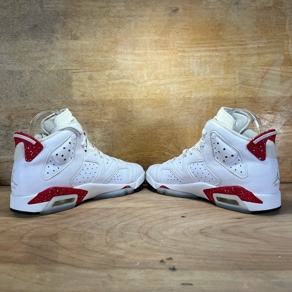 Nike Air Jordan 6 Retro Womens Sz 7.5 Shoes Sneakers Red Oreo 384665-162 Lace Up - Picture 5 of 8